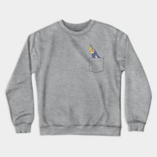 Cockatiel Parakeet Parrot In Your Front Pocket Crewneck Sweatshirt